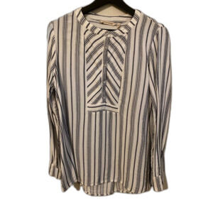 Soft surroundings striped shirt petite medium long sleeve
